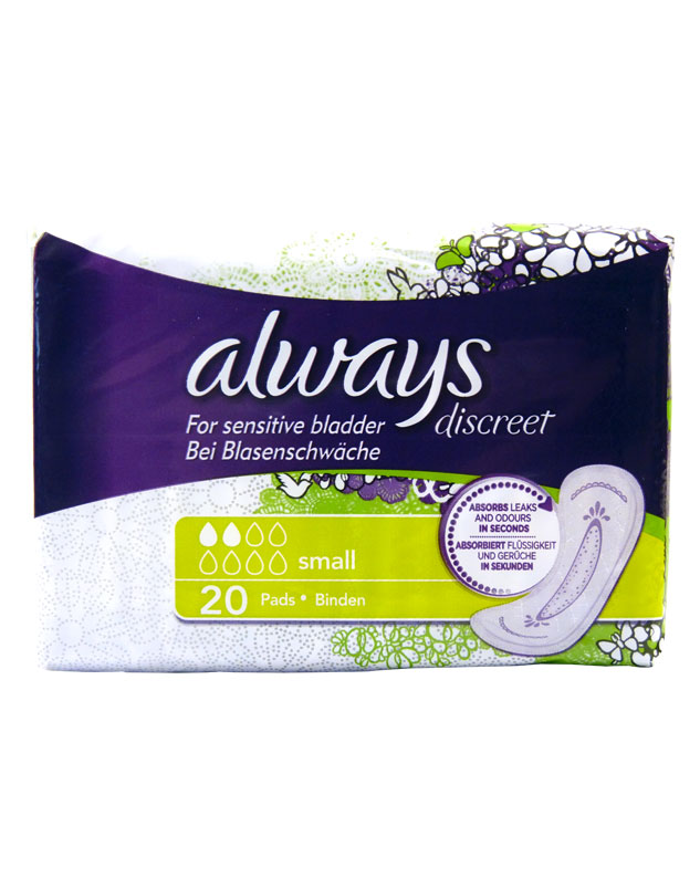 ALWAYS DISCREET PADS SMALL 20S